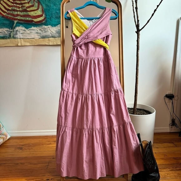 Rachel Antonoff Dresses & Skirts - Rachel Antonoff Lilac Yellow Tie Wrap Midi Maxi Size 4